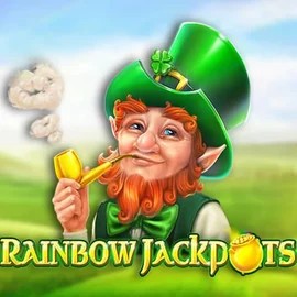 Rainbow Jackpots online game logo by Red Tiger Gaming on cloverscasino.co.uk