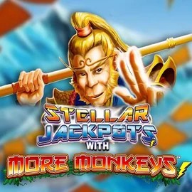 Stellar Jackpots with More Monkeys slot visual from Lightning Box Game available on cloverscasino.co.uk